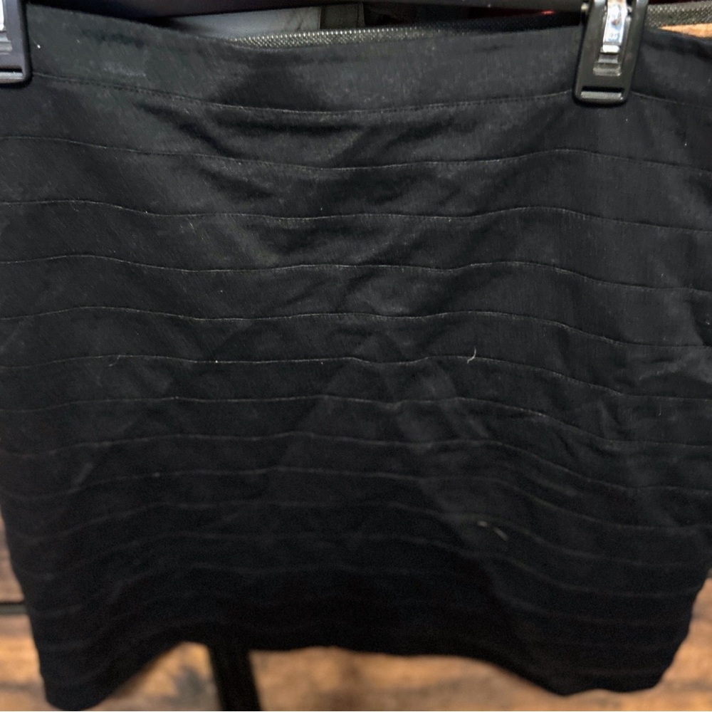 Black Textured Skirt